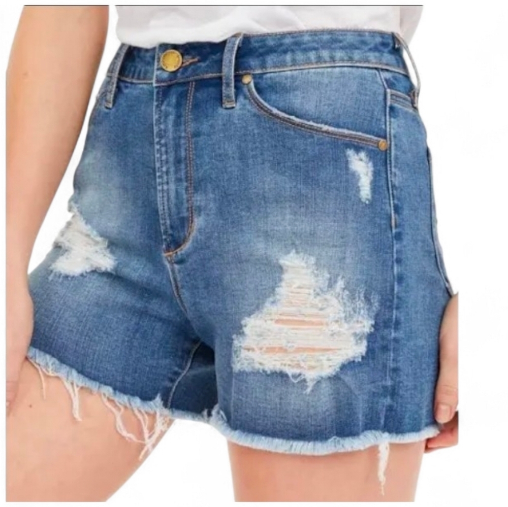 NWT ARTICLES OF SOCIETY Meredith High Rise Distressed Jean Shorts - Size 29
